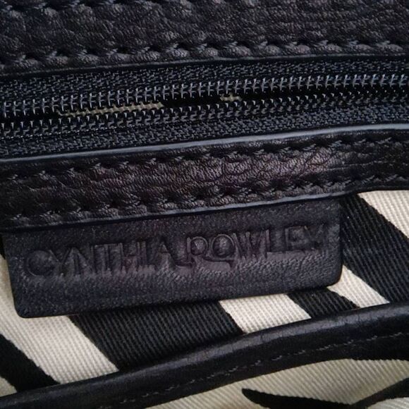 Cynthia Rowley Women's Zebra Striped Pattern Duffle Bag Tan and Black - Picture 7 of 7